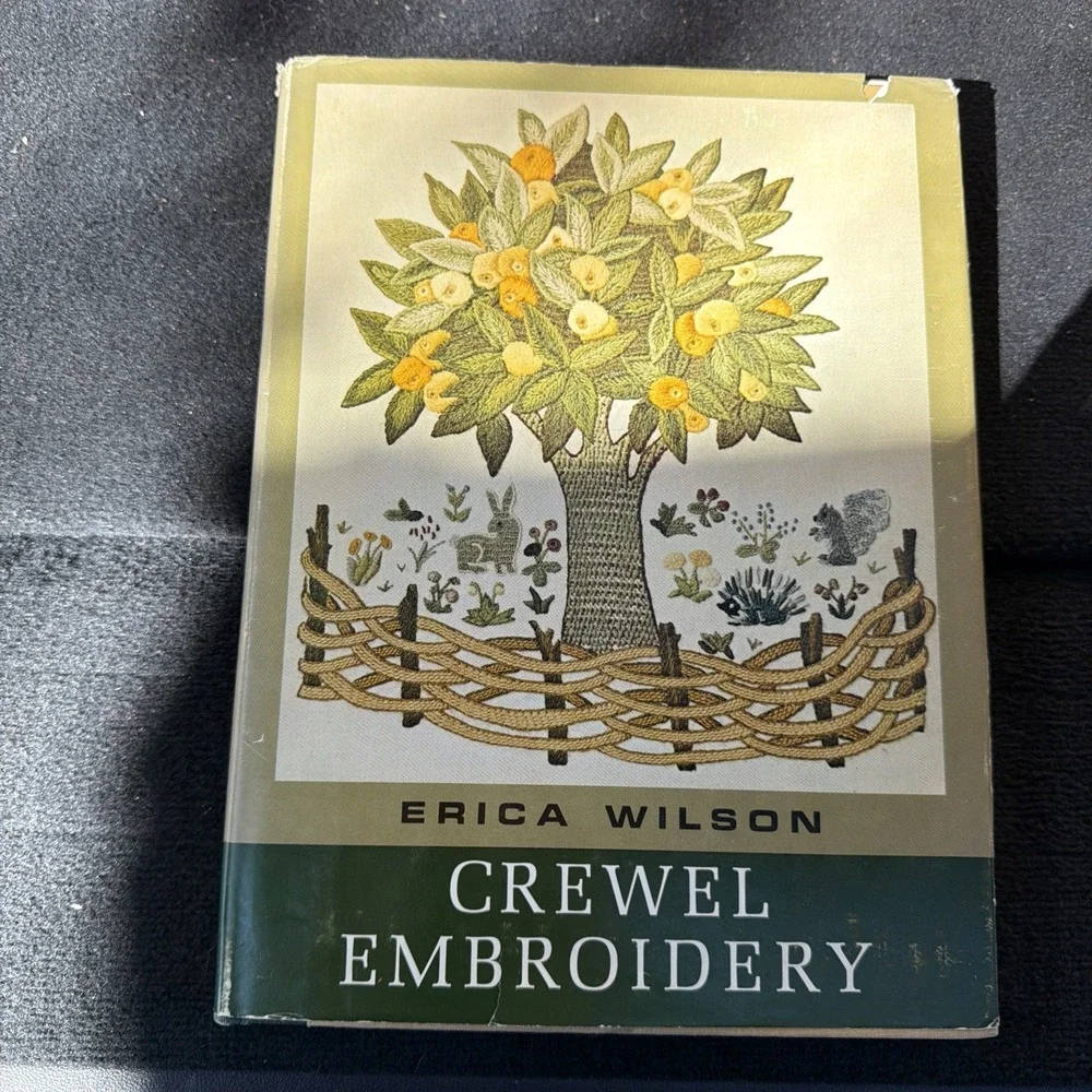 Vintage HB Book Erica Wilson's CREWEL EMBROIDERY Needlework Craft Stitch 1962